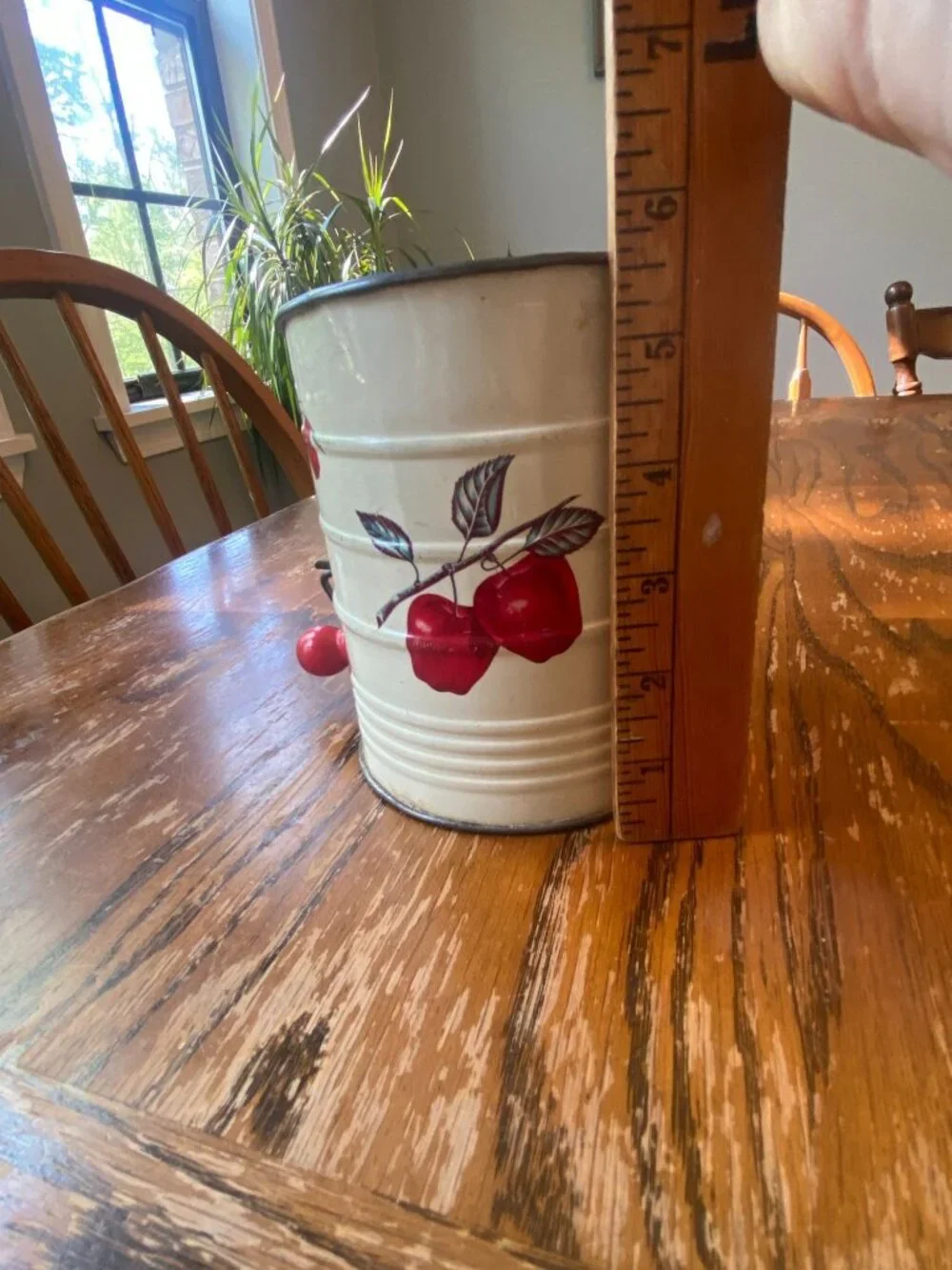 Vintage Metal Apple Flour Sifter With Hand-Crank